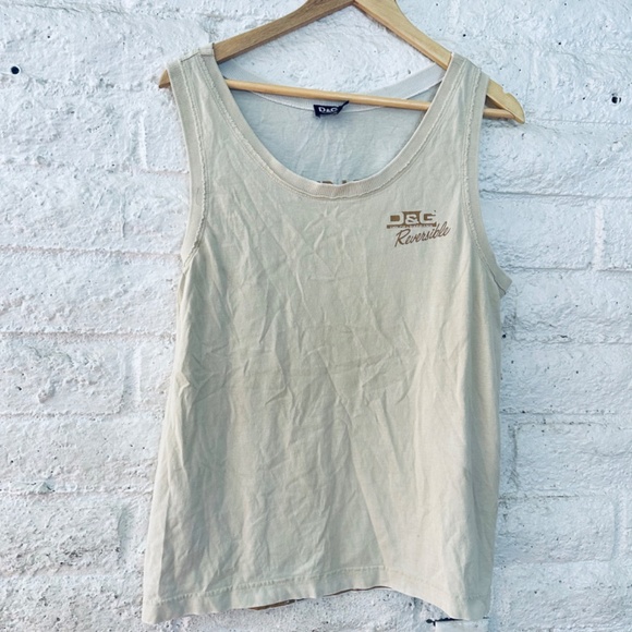 Vintage Dolce Gabbana T-Shirt 90s Big Logo Monogram Luxury Man Beige Size M - Picture 2 of 7